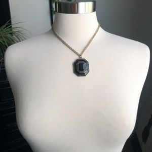 Gold & Black Pendant Necklace